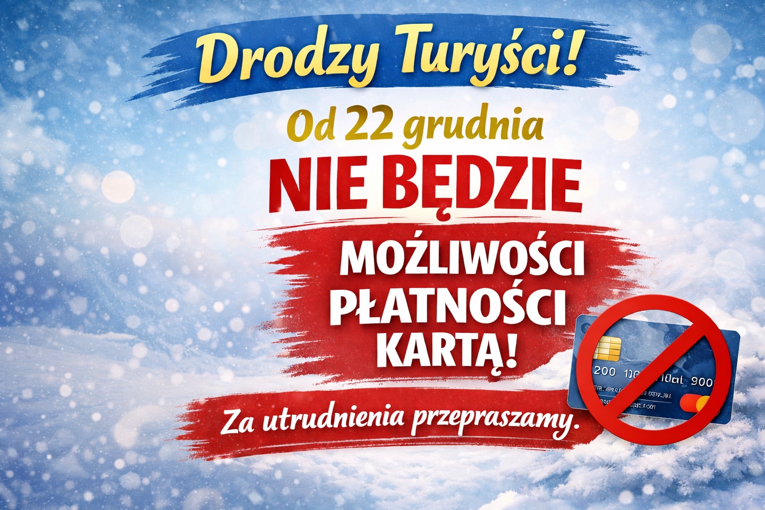 Ważna informacja dla turystów!